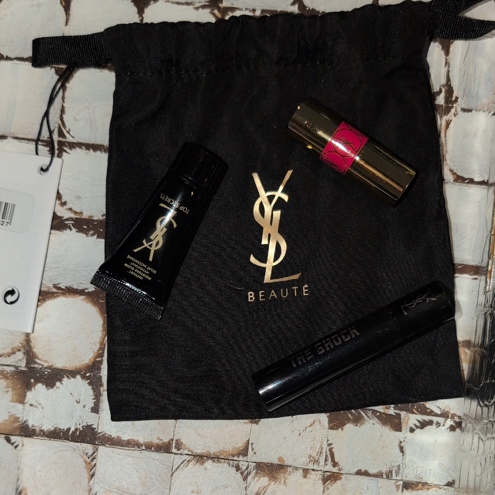 Yves Saint Laurent Makeup Set with Gold and Black Accents
